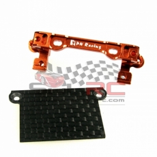 PN RACING, MR3062 MINI-Z MR02/03 V2 DOUBLE A ARM UPPER BRACKET ORANGE WITH MR03 LOWER CARBON COVER