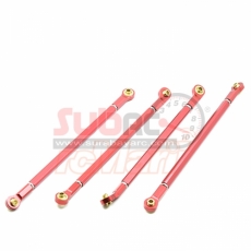 XTRA SPEED, XS-SCX230045RD ALUMINIUM 6061 T6 REAR UPPER & LOWER LINKAGE FOR AXIAL SCX10 II RED