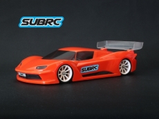 SUBRC SBRC-B015L 1/28 LEXAN TOURING BODYSHELL XB2 WB 98MM LIGHTWEIGHT