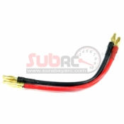 PN RACING, 700252 CHARGER CONNCET CABLE 4MM BULLETS WITH 14 AWG 10CM SILICON WIRE SET