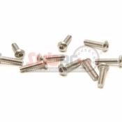 PN RACING, 703212 M3X12 BUTTON HEAD STAINLESS STEEL HEX SCREW 10PCS