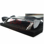 SLIDELOGY, SDY-0062 CARBON PATTERN REAR SPOILER W/ STAND TYPE K FOR 1/10 TOURING DRIFT (SHINY)