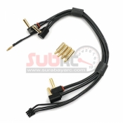 YEAH RACING, WPT-0129 4,5MM ANGLE TYPE CHARGE CABLE W/ BALANCER