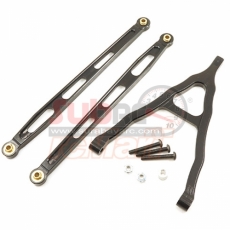XTRA SPEED, XS-SCX22502BK ALUMINIUM 6061 T6 FRONT CHASSIS LINK PARTS FOR AXIAL SCX10 BLACK