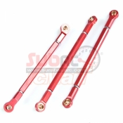 XTRA SPEED, XS-SCX230048RD ALUMINIUM 6061 T6 FRONT UPPER & LOWER LINKAGE FOR AXIAL SCX10 II RED