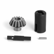 LC RACING, C8012 STEEL BEVEL DRIVE GEAR W/ SHAFT AND OUTDRIVE PTG-2