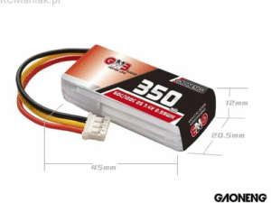 GAONENG, GNB3502S60C LIPO BATTERY 2S 350MAH 60C JST