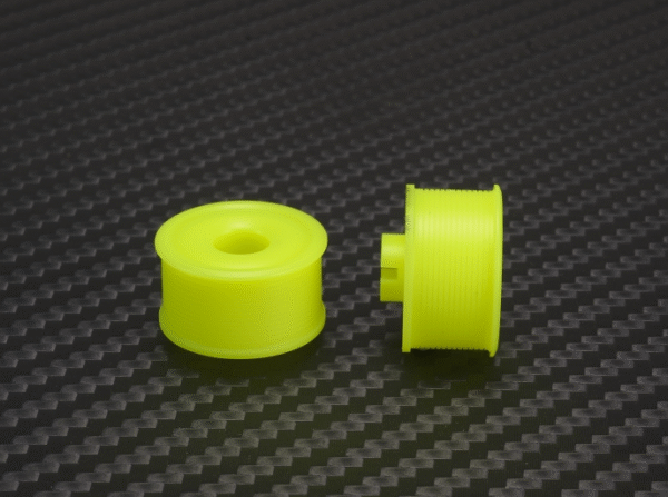 MR2089R3 PN Racing Mini-Z 2WD Machine Delrin Cut Yellow Formula 11x20mm Flanged Wheel R3 - Image 2