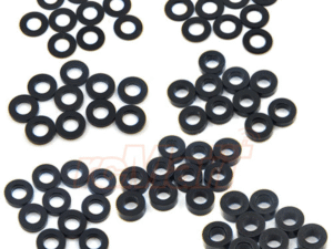YA-0390BK Yeah Racing Aluminum M3 X 6mm Flat Washer 0.25 / 0.5 / 1 / 1.5 / 2 / 2.5 / 3mm 10pcs Set Black