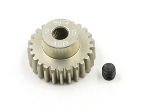 MG-48025 Yeah Racing Aluminum 7075 Hard Coated Motor Gear/Pinions 48P 25T