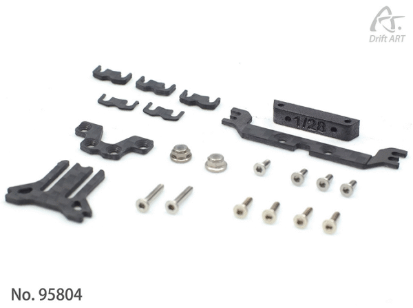 95804 1/28 CARBON BODY MOUNT SET DRIFT ART DA3S 3 [ DRIFTART ]