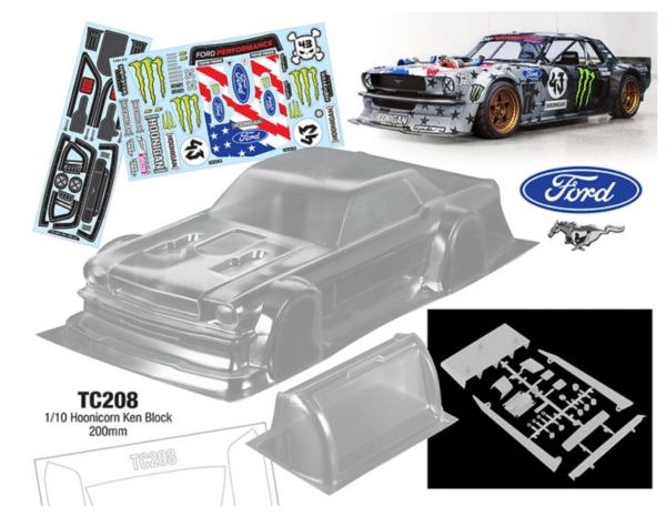 TC208 Team C Racing 1/10 Hoonicorn Ken Block 200mm Clear Body Set