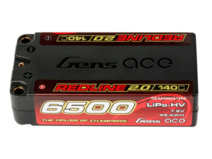 GEA65002S14S5 Gens ace Redline 2.0 Series 6500mAh 2S1P 7.6V 140C HardCase HV Lipo Battery Pack with Hardcase 63#