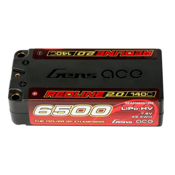 GEA65002S14S5 Gens ace Redline 2.0 Series 6500mAh 2S1P 7.6V 140C HardCase HV Lipo Battery Pack with Hardcase 63#