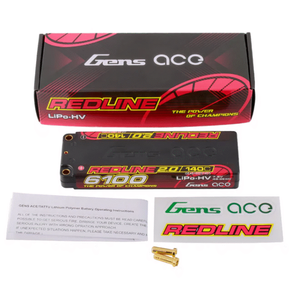 GEA61002S14D5 Gens ace Redline 2.0 Series 6100mAh 2S 7.6V 140C HardCase HV Lipo Battery Pack with Hardcase 56# - Image 5