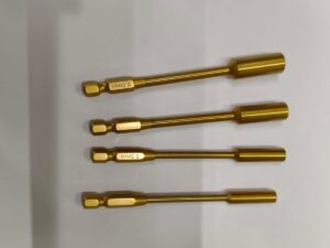 KRTA015 Titanium Nut Driver tips 4pcs (6.35mm /1/4) box