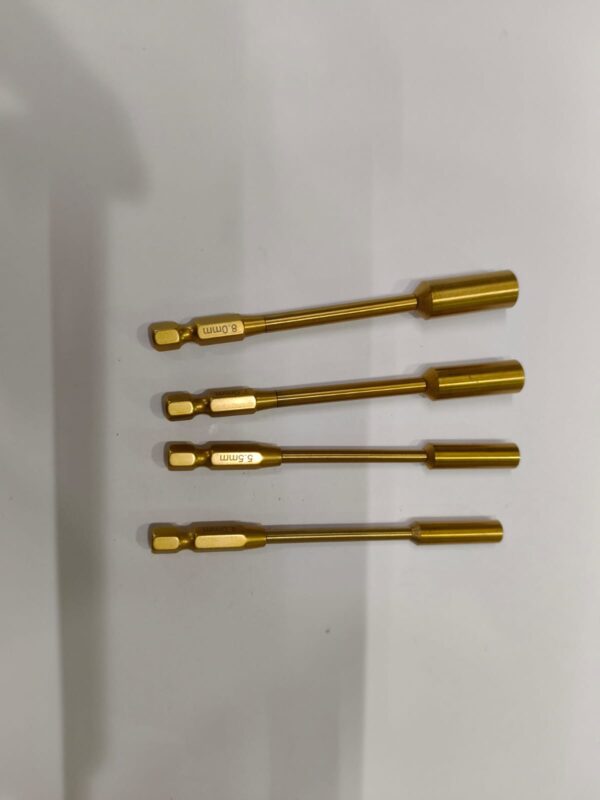 KRTA015 Titanium Nut Driver tips 4pcs (6.35mm /1/4) box