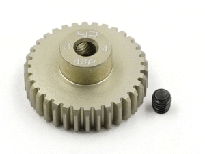MG-48034 Yeah Racing Aluminum 7075 Hard Coated Motor Gear/Pinions 48P 34T