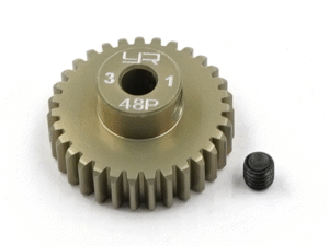 MG-48031 Yeah Racing Aluminum 7075 Hard Coated Motor Gear/Pinions 48P 31T