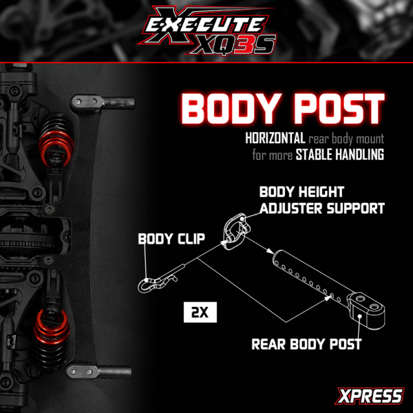 XP-90042 Xpress Execute XQ3S 1/10 4WD Sport Touring Car Kit - Image 3
