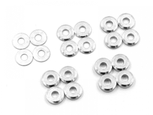 YA-0731SV Yeah Racing Aluminium M3 X 8mm Flat Washer 0.5 / 1 / 1.5 / 2 / 2.5 4pcs each
