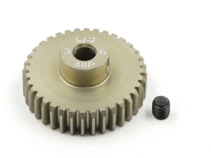 MG-48036 Yeah Racing Aluminum 7075 Hard Coated Motor Gear/Pinions 48P 36T