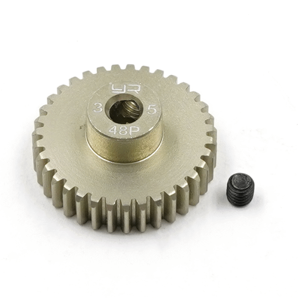 MG-48035 Yeah Racing Aluminum 7075 Hard Coated Motor Gear/Pinions 48P 35T
