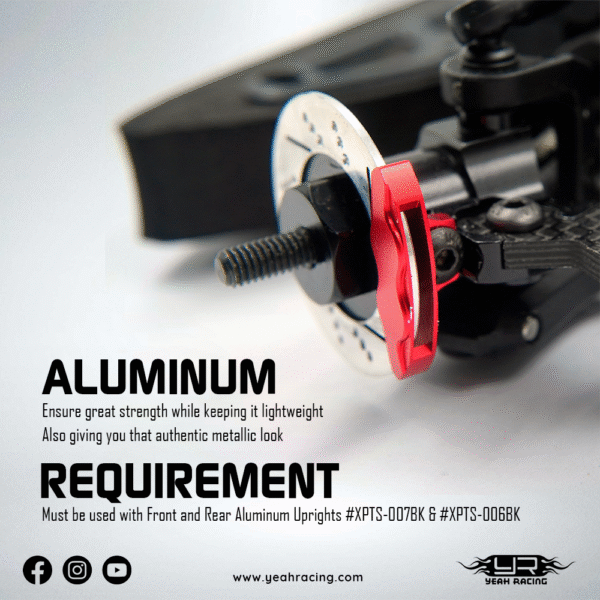 XPTS-008RD Yeah Racing Aluminum Wheel Hub Brake Disc Set for Xpress XM1 XM1S AM1 AM1S FM1S - Image 6