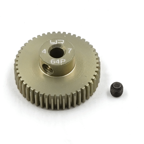 MG-64047 Yeah Racing Aluminum 7075 Hard Coated Motor Gear/Pinions 64P 47T