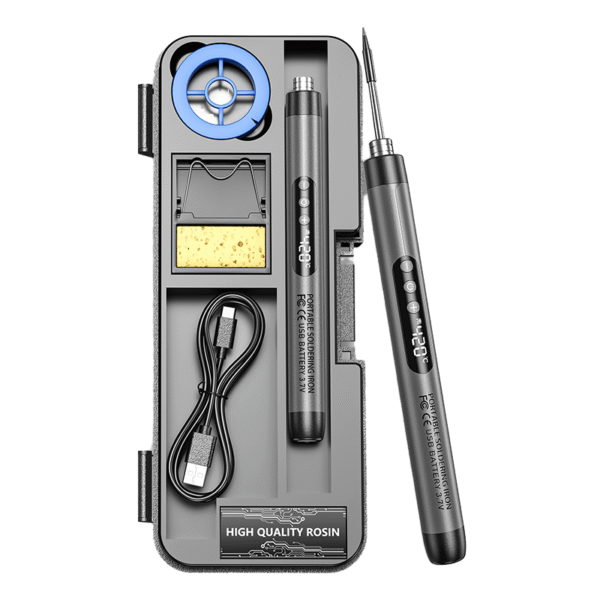 SBRC-TL021 USB Rechargeable Portable Cordless Soldering Iron Kit Digital Display Adjustable Temperature Soldering Pen with 5 Heat Functions