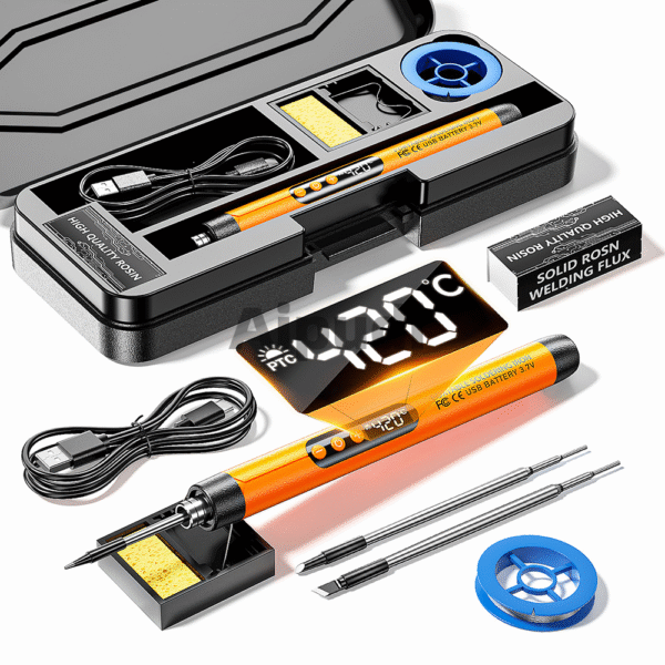 SBRC-TL021 USB Rechargeable Portable Cordless Soldering Iron Kit Digital Display Adjustable Temperature Soldering Pen with 5 Heat Functions - Image 3
