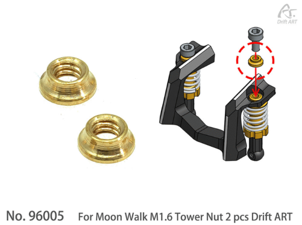 96005 Drift ART For Moon Walk M1.6 Tower Nut 2 pcs