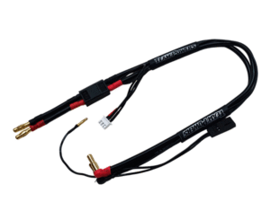 TPR-CC-XT60-T4 XT60 Charge Cable (350mm wire length, 4/5mm bullets with balancer and radio battery plug)