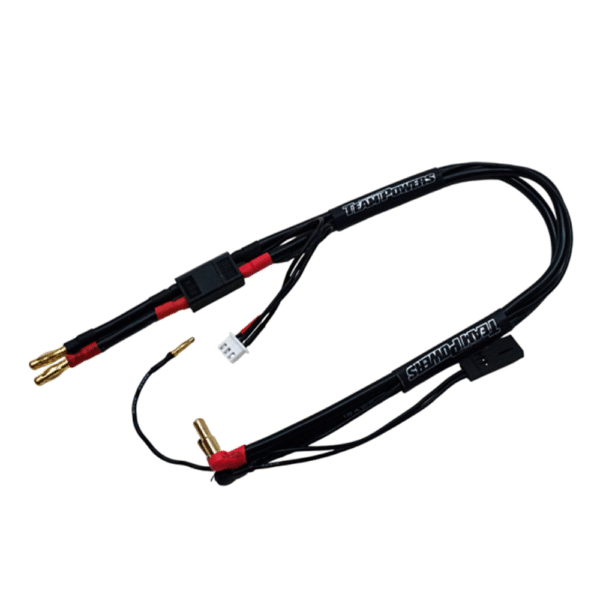TPR-CC-XT60-T4 XT60 Charge Cable (350mm wire length, 4/5mm bullets with balancer and radio battery plug)