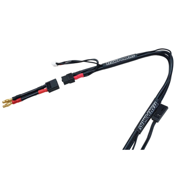 TPR-CC-XT60-T4 XT60 Charge Cable (350mm wire length, 4/5mm bullets with balancer and radio battery plug) - Image 2
