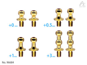 96684 DriftART Ball End Height Adjustment Set B – 2pcs Standard, 2pcs +0.5mm, 2pcs +1mm, 2pcs Double Ball Ends