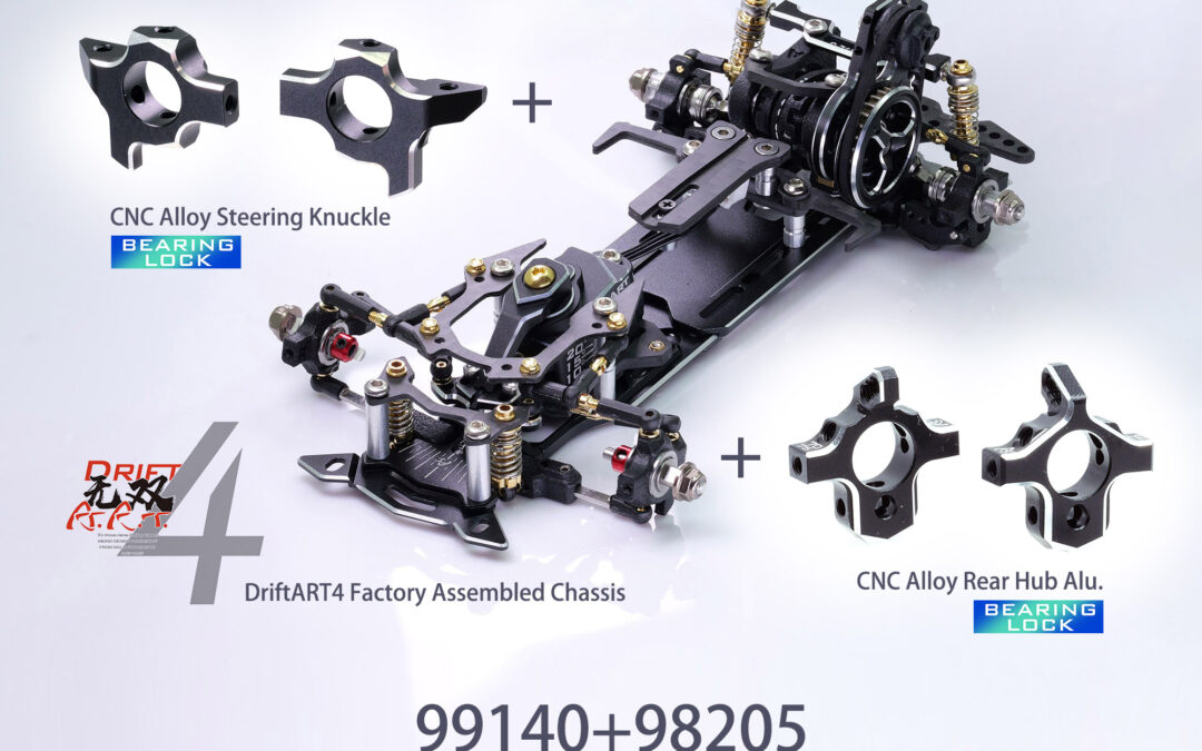 99140+98205 DriftART4 Factory Assembled Chassis + CNC Alloy Steering Knuckle & Rear Hub