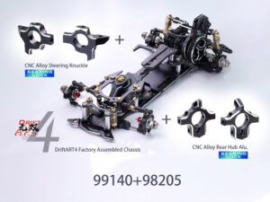 99140+98205 DriftART4 Factory Assembled Chassis + CNC Alloy Steering Knuckle & Rear Hub