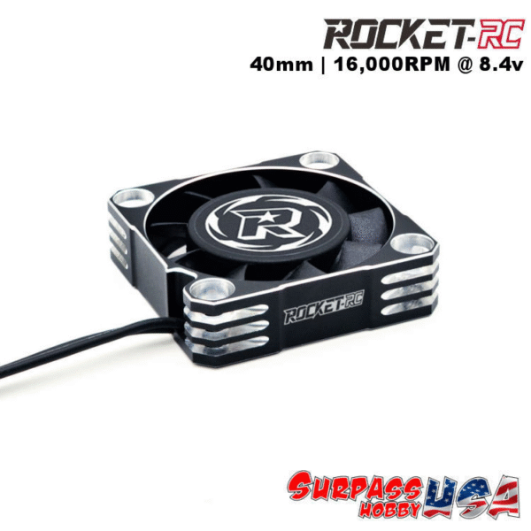 SP-420003-04 Rocket-RC Silver 40mm V2 Aluminum Cooling Fan 16,000RPM