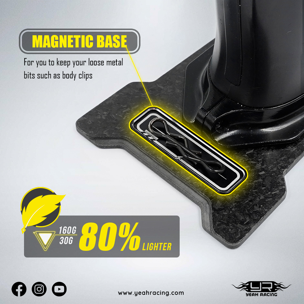 YA-0742BK Yeah Racing Graphite Base Plate For Noble NB4 / Pro / Plus - Image 5