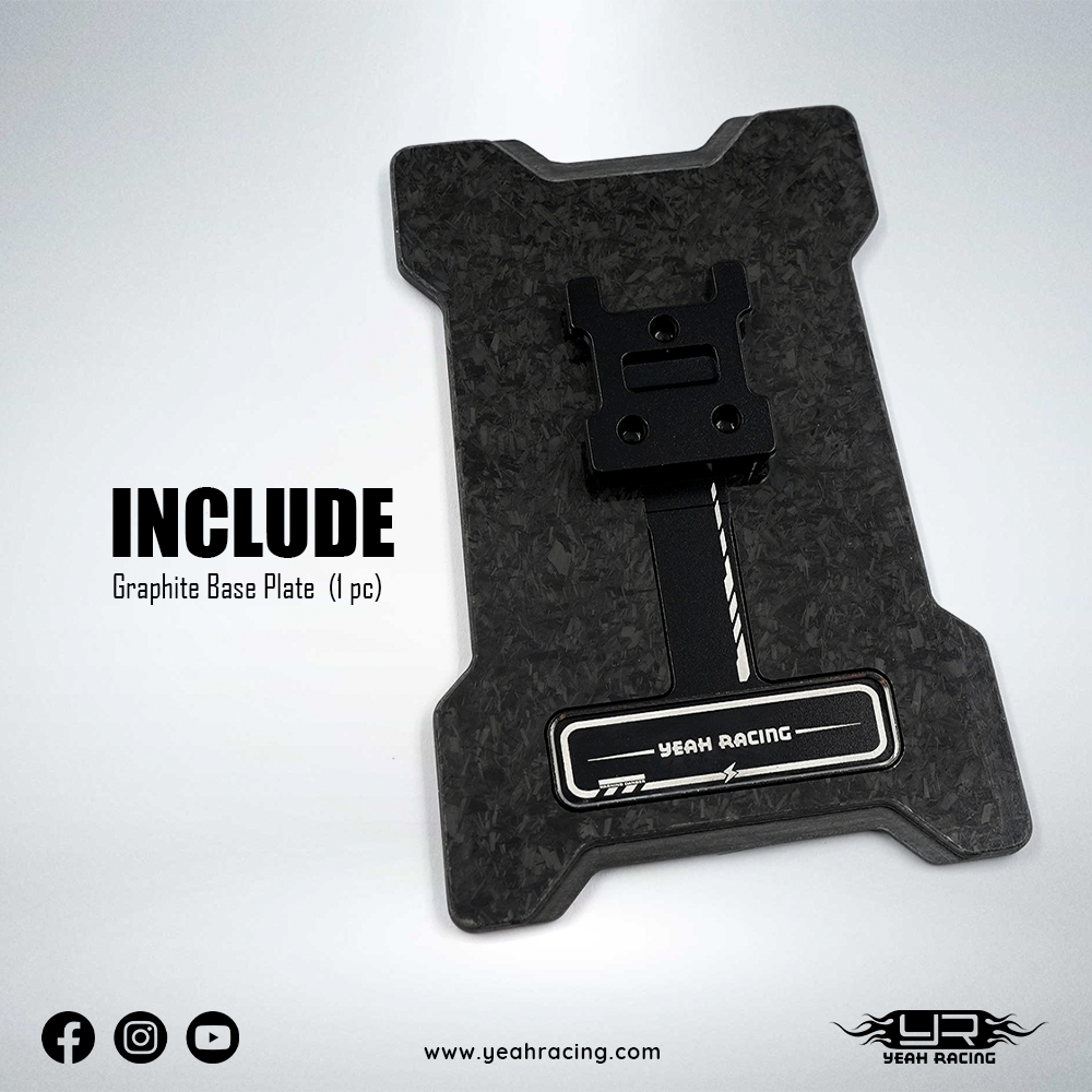 YA-0742BK Yeah Racing Graphite Base Plate For Noble NB4 / Pro / Plus - Image 6