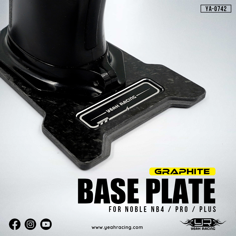 YA-0742BK Yeah Racing Graphite Base Plate For Noble NB4 / Pro / Plus - Image 7