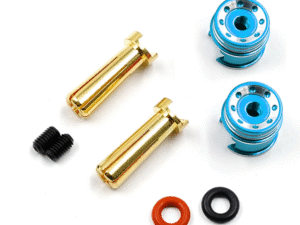 WPT-0160BU Yeah Racing Aluminum 5mm Bullet Plug w/Grips