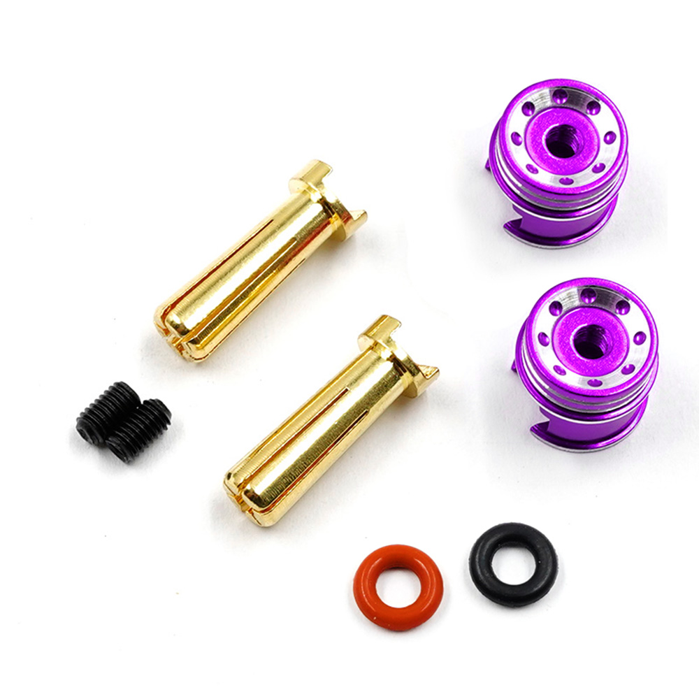 WPT-0160PP Yeah Racing Aluminum 5mm Bullet Plug w/Grips