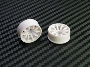 210WF1 PN Racing Mini-Z 2WD Machine Cut 10 Spoke Front Wheel F1 White