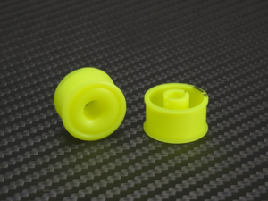 MR2089R2 PN Racing Mini-Z 2WD Machine Delrin Cut Yellow Formula 11x20mm Flanged Wheel R2