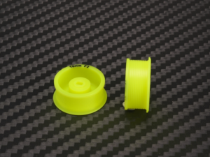 MA4089F2-19 PN Racing Mini-Z AWD Machine Delrin Cut Yellow Formula 8.5x19mm Flanged Wheel F2