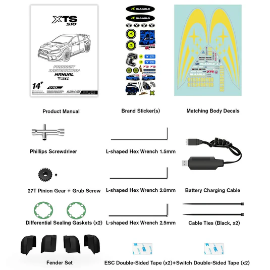 Rlaarlo 1/10 Scale RTR 4WD Carbon Fiber Brushless RC Rally Car | XTS-S10 - Image 8