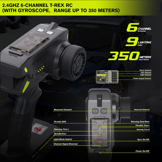 Rlaarlo 1/10 Scale RTR 4WD Carbon Fiber Brushless RC Rally Car | XTS-S10 - Image 9