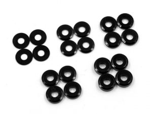YA-0731BK Yeah Racing Aluminium M3 X 8mm Flat Washer 0.5 / 1 / 1.5 / 2 / 2.5 4pcs each